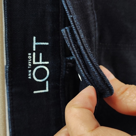 LOFT Curvy Skinny 10 Dark Wash Jeans Size 30 Stretch Mid Rise - Picture 4 of 7